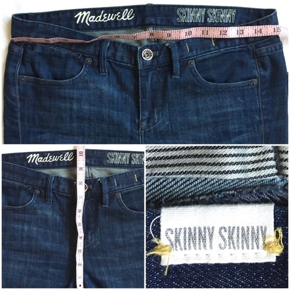 MADEWELL Skinny Skinny Dark Wash Size 27 x 32 - Picture 6 of 8